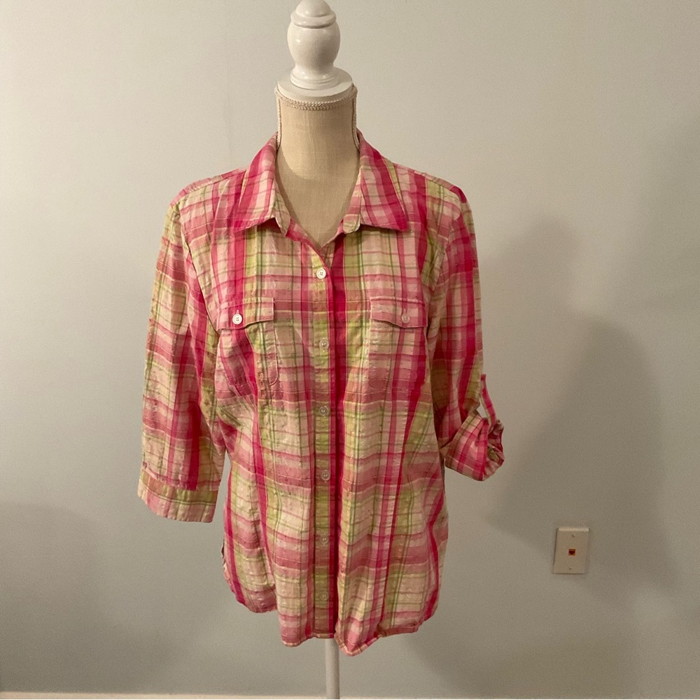 Christopher and Banks jacket style blouse, extra large like new condition
